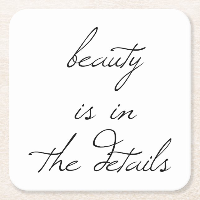 Posavasos Cuadrado De Papel Pascua de papel de belleza (Anverso)