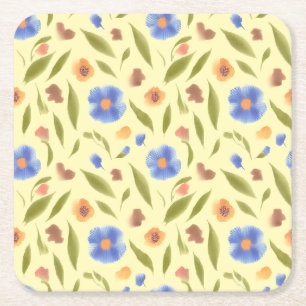 Posavasos Cuadrado De Papel Pascua de papel de jardín en flor