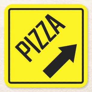 Posavasos Cuadrado De Papel Pascua De Papel Pizza