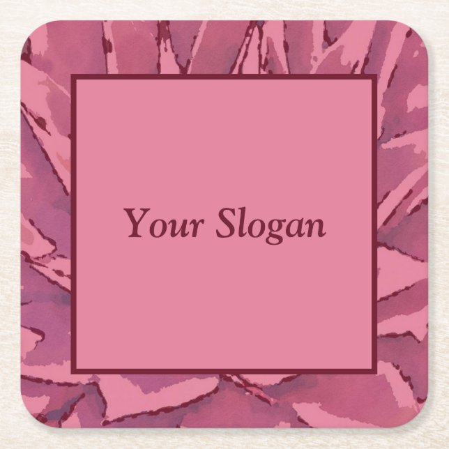 Posavasos Cuadrado De Papel Pascua de papel promocional de Agave Rojo (Anverso)