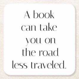 Posavasos Cuadrado De Papel Pascua de papel sin desplazamiento por carretera