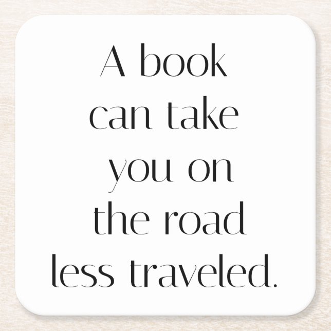 Posavasos Cuadrado De Papel Pascua de papel sin desplazamiento por carretera (Anverso)