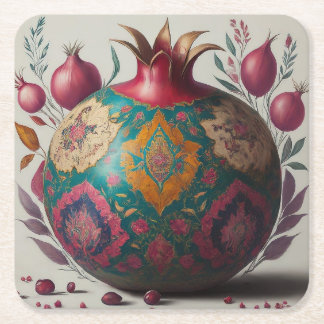 Posavasos Cuadrado De Papel Pascua de Yalda