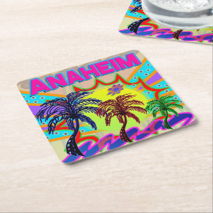 Posavasos Cuadrado De Papel Pascua Eterna de Anaheim