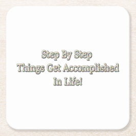 Posavasos Cuadrado De Papel "Paso a paso" Diseño Cuto. ¡Hazte con una en Zazzl