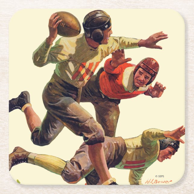 Posavasos Cuadrado De Papel Paso del estratega (Anverso)