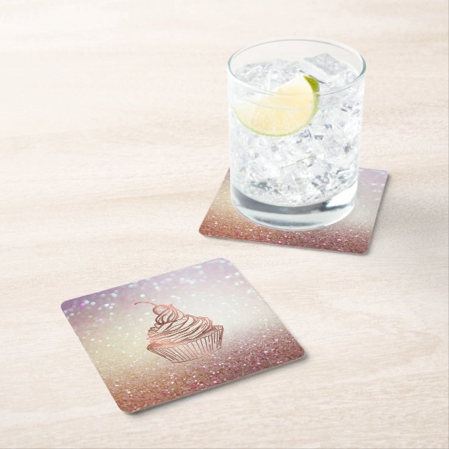 Posavasos Cuadrado De Papel Pasteles y dulces Pasteles Caseros Panadería Rústi (In situ)