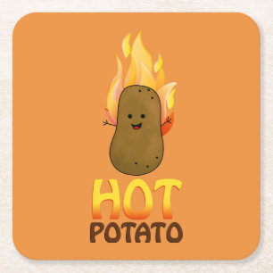 Posavasos Cuadrado De Papel Patata Caliente