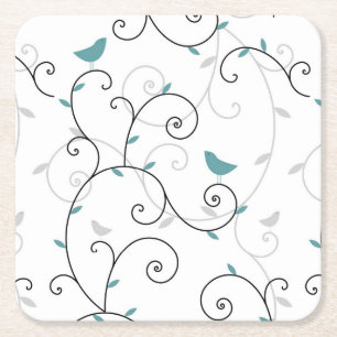 Posavasos Cuadrado De Papel patrón 3