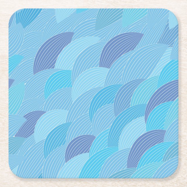 Posavasos Cuadrado De Papel Patrón abstracto (Anverso)