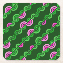 Patrón abstracto de flores verdes púrpuras