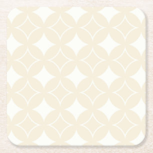 Posavasos Cuadrado De Papel Patrón Beige-Shipo