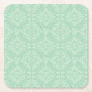 Posavasos Cuadrado De Papel Patrón de amortiguador verde