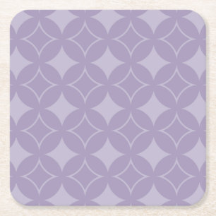 Posavasos Cuadrado De Papel Patrón de barco Lavender