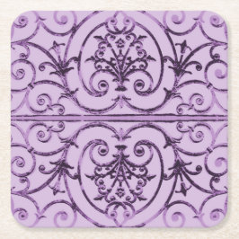 Posavasos Cuadrado De Papel Patrón de desplazamiento Lilac