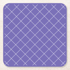 Posavasos Cuadrado De Papel Patrón de diamante púrpura