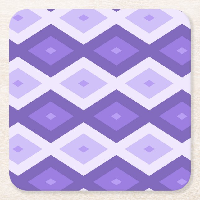 Posavasos Cuadrado De Papel Patrón de diamante violento (Anverso)