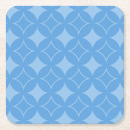 Posavasos Cuadrado De Papel Patrón de envío azul cielo