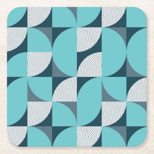 Posavasos Cuadrado De Papel Patrón de forma geométrica creativa