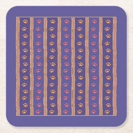 Posavasos Cuadrado De Papel Patrón de huella