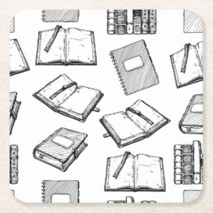 Posavasos Cuadrado De Papel Patrón de libro