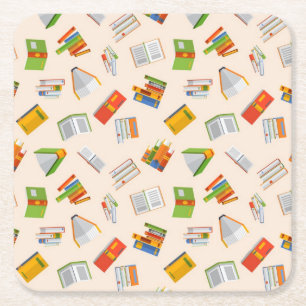 Posavasos Cuadrado De Papel Patrón de libro