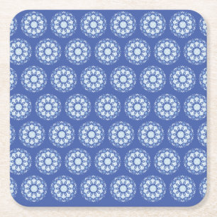 Posavasos Cuadrado De Papel Patrón de Mandala de Círculo