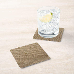 Posavasos Cuadrado De Papel patrón de naturaleza rústica