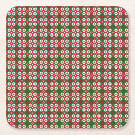 Posavasos Cuadrado De Papel Patrón de navidades