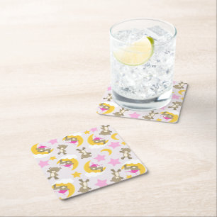 Posavasos Cuadrado De Papel Patrón De Osos, Osos De Teddy, Osos Cubiertos, Est