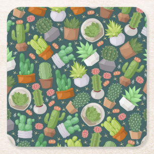 Posavasos Cuadrado De Papel Patrón de planta