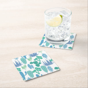 Posavasos Cuadrado De Papel Patrón de planta