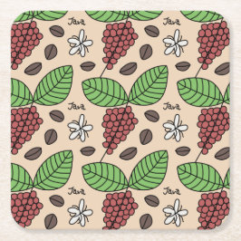 Posavasos Cuadrado De Papel Patrón de planta Java