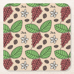 Posavasos Cuadrado De Papel Patrón de planta Java