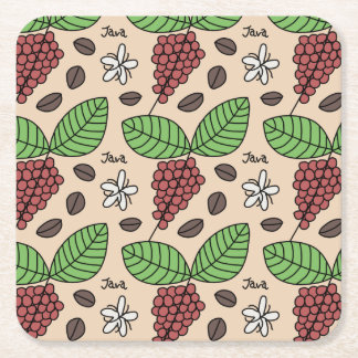 Posavasos Cuadrado De Papel Patrón de planta Java