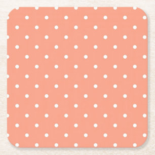 Posavasos Cuadrado De Papel Patrón de puntos polacos