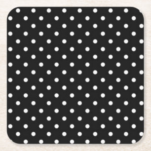 Posavasos Cuadrado De Papel Patrón de puntos polacos