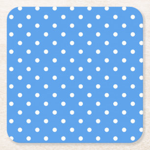 Posavasos Cuadrado De Papel Patrón de puntos polacos