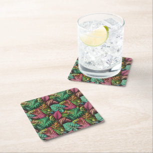 Posavasos Cuadrado De Papel Patrón de superficie sin costuras de sueños de ran