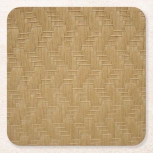POSAVASOS CUADRADO DE PAPEL PATRÓN DE WICKER