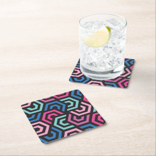 Posavasos Cuadrado De Papel Patrón Estilo Moderno - Moda Color geométrico