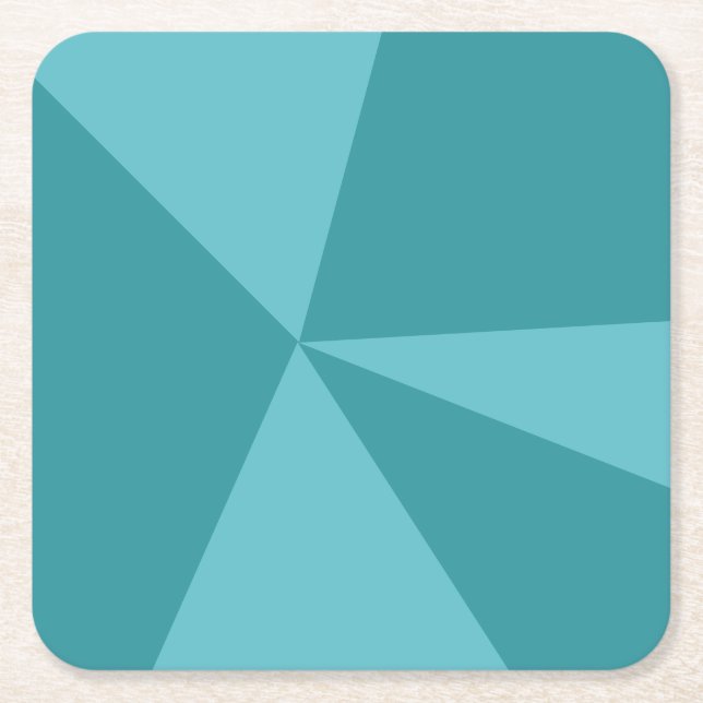 Posavasos Cuadrado De Papel Patrón geométrico de triángulos (Anverso)