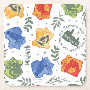 Posavasos Cuadrado De Papel Patrón Hogares Magical Herbology HOGWARTS™