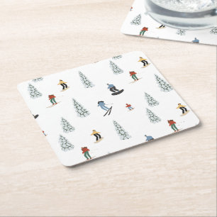 Posavasos Cuadrado De Papel Patrón inversor