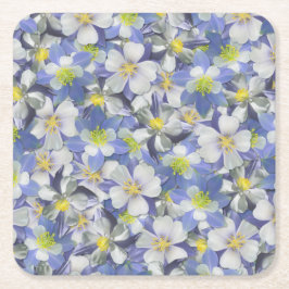 Posavasos Cuadrado De Papel Patrón sin costura de Columbines