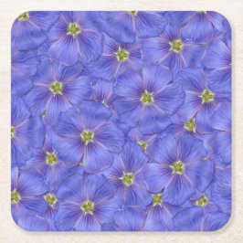 Posavasos Cuadrado De Papel Patrón sin foco azul