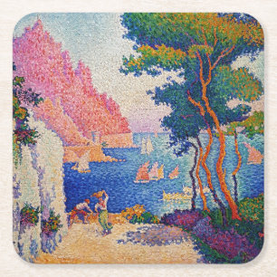 Posavasos Cuadrado De Papel Paul Signac - Cabo de Noli