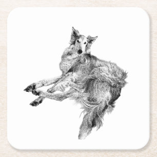 Posavasos Cuadrado De Papel Pausa suave – Silken Windhound