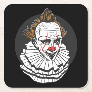 Posavasos Cuadrado De Papel Payaso trepidante muy divertido