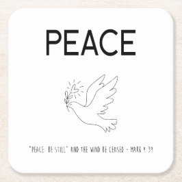 Posavasos Cuadrado De Papel Peace be still bird flying